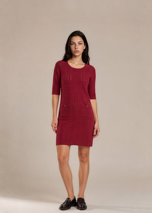 Chanel Red Knit Mini Dress