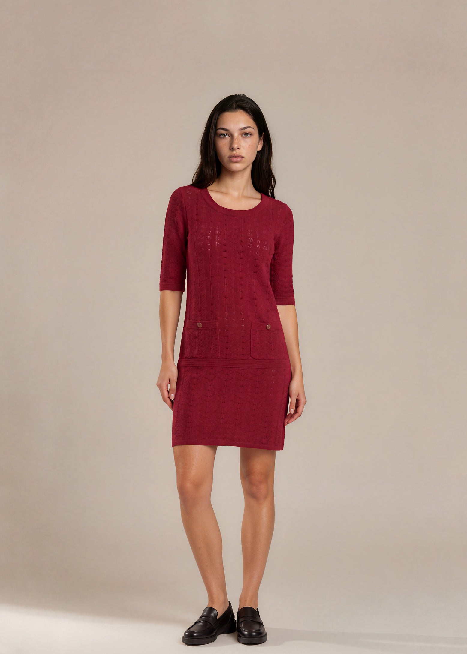 Chanel Red Knit Mini Dress