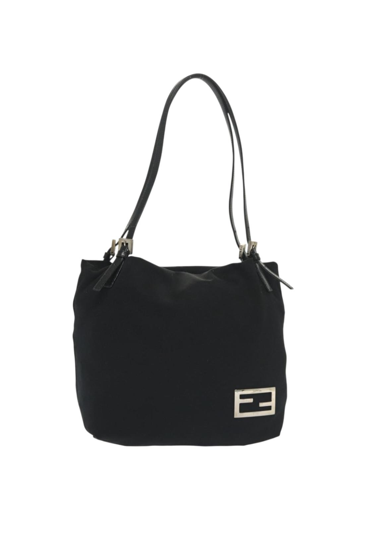 Fendi Black Nylon Baguette Tote