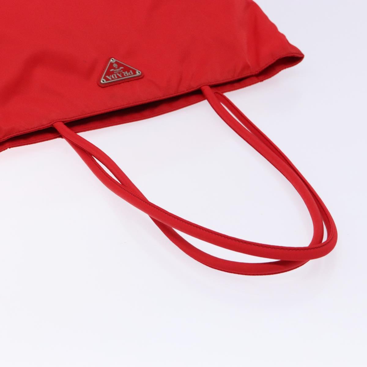 Prada Red Nylon Tote