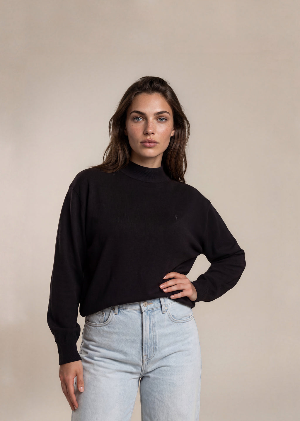 YSL Black Turtleneck Sweater