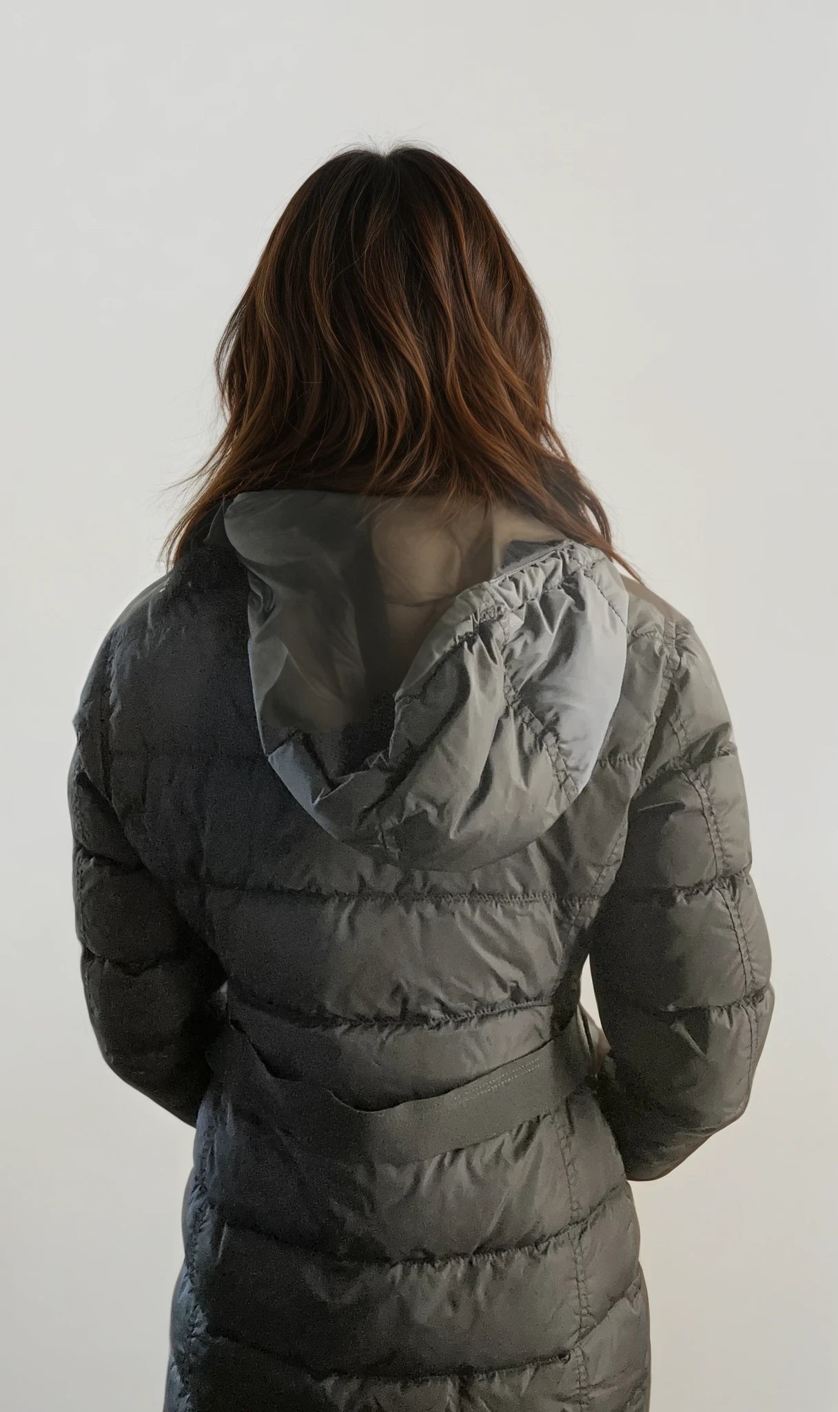 Prada Navy Belted Puffer