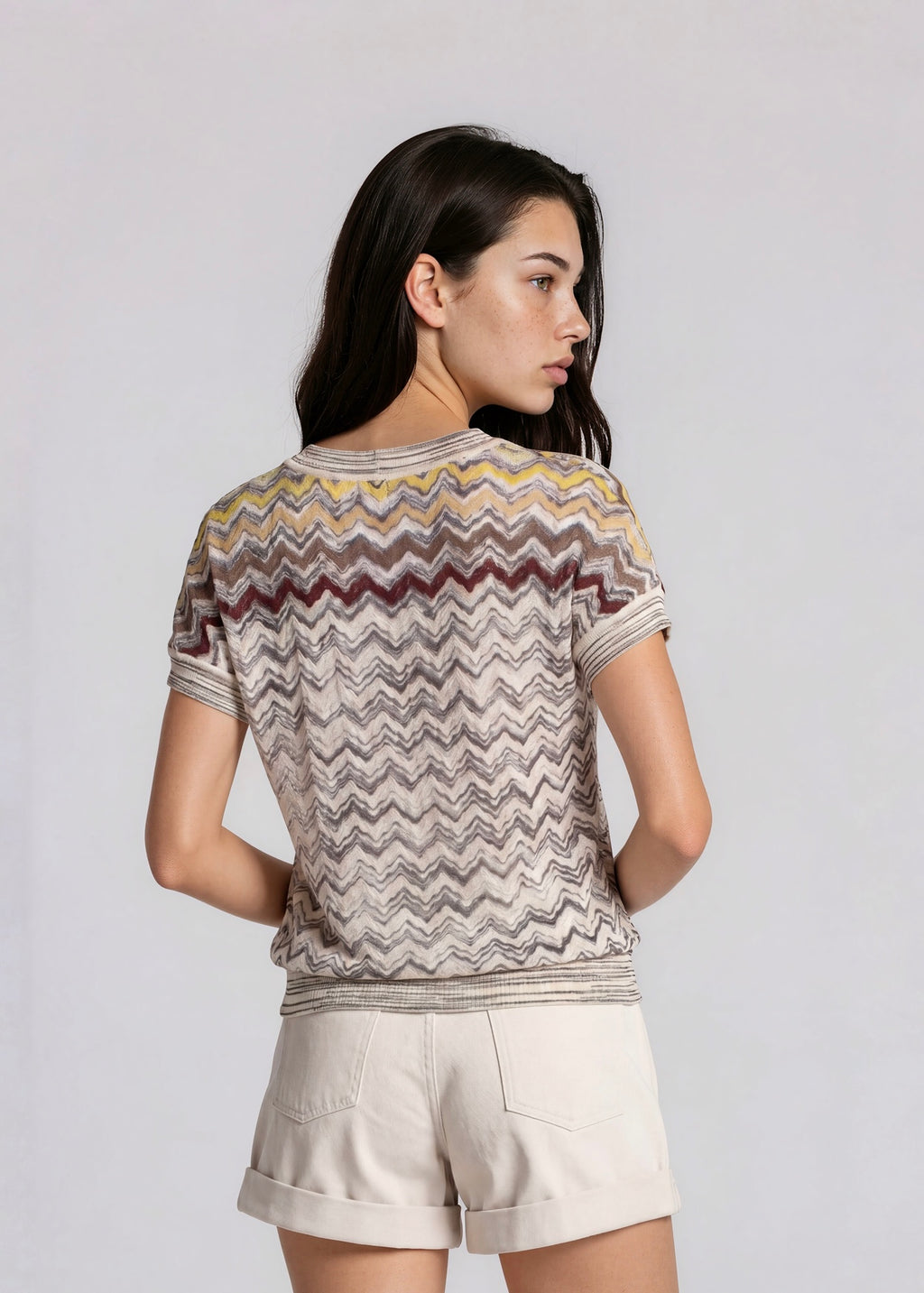 Missoni Printed V-neck Sweater Tee