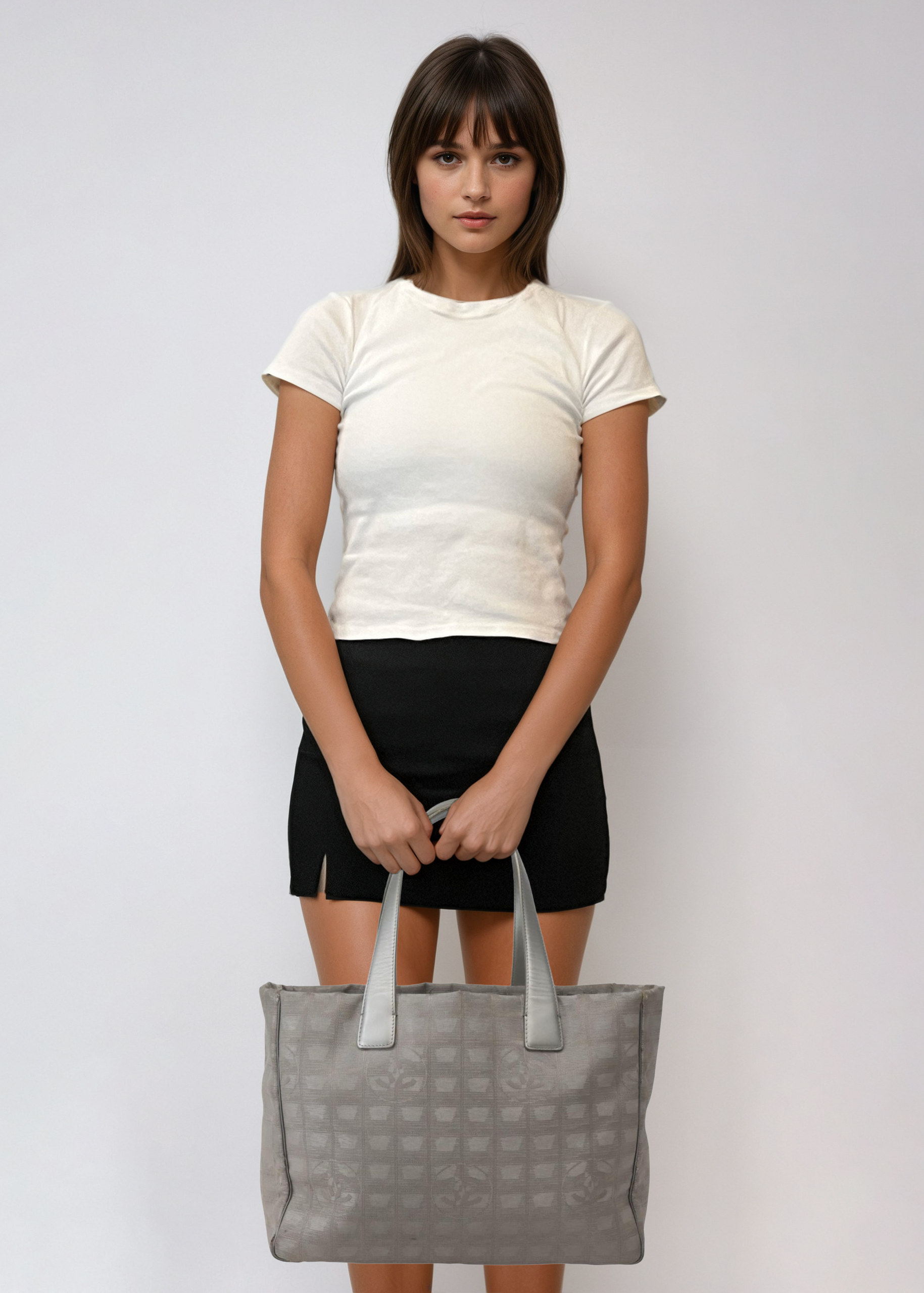 Chanel Grey Travel Tote