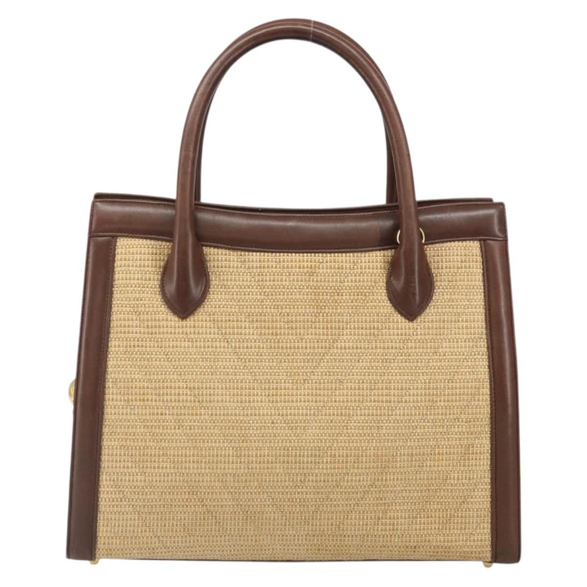 Chanel Raffia and Leather Handbag