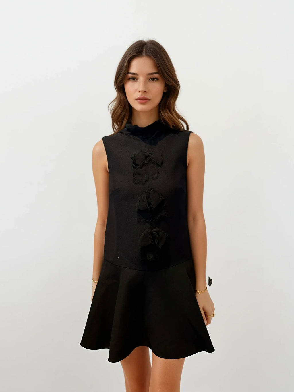 Valentino Black Bow Mini Dress
