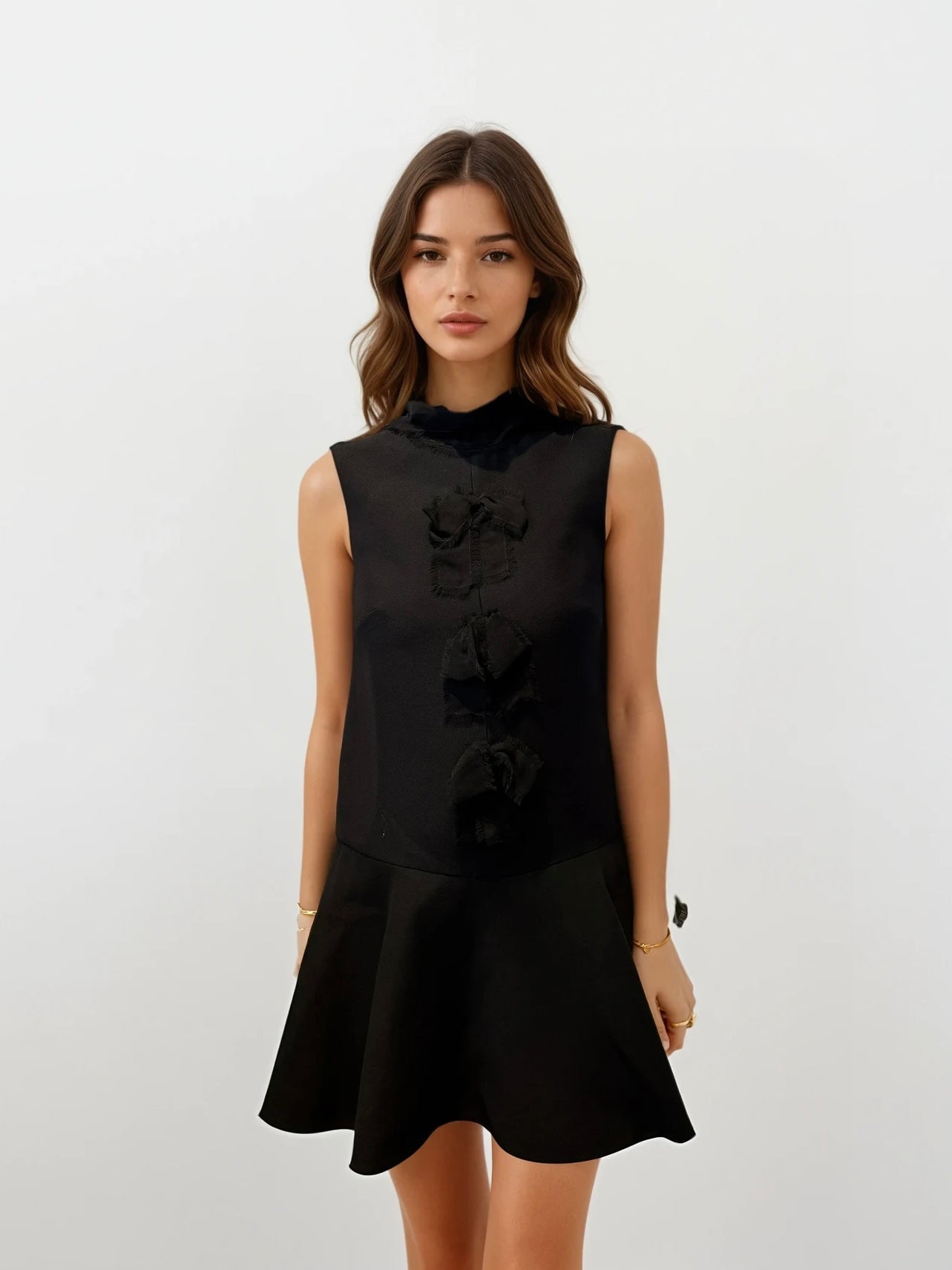 Valentino Black Bow Mini Dress