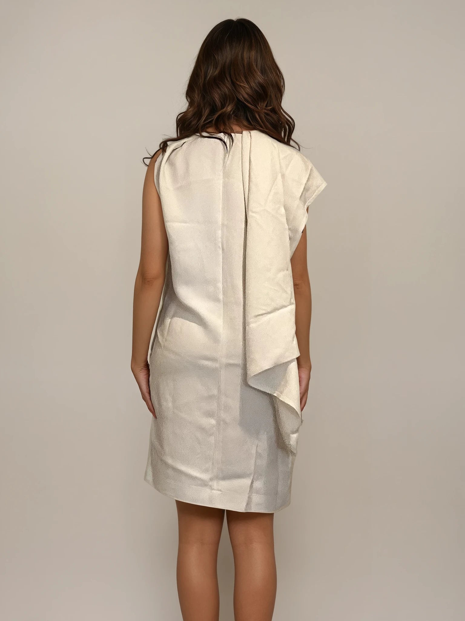 Alaia White Silk Shift Dress