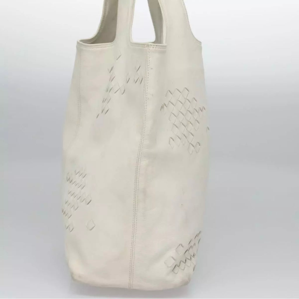 Bottega Veneta White Bucket Tote