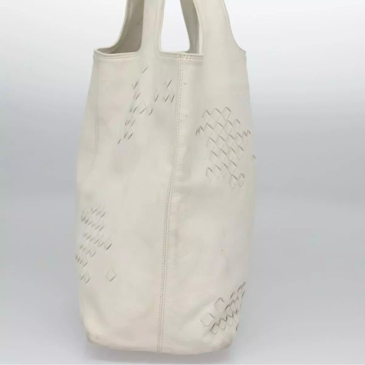 Bottega Veneta White Bucket Tote