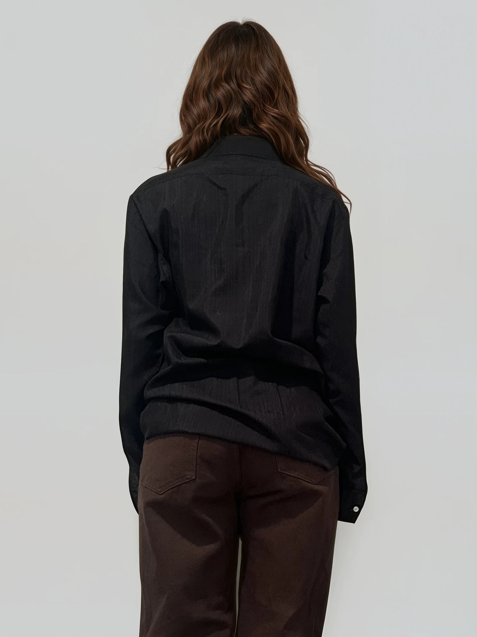 YSL Black Monogram Button Down