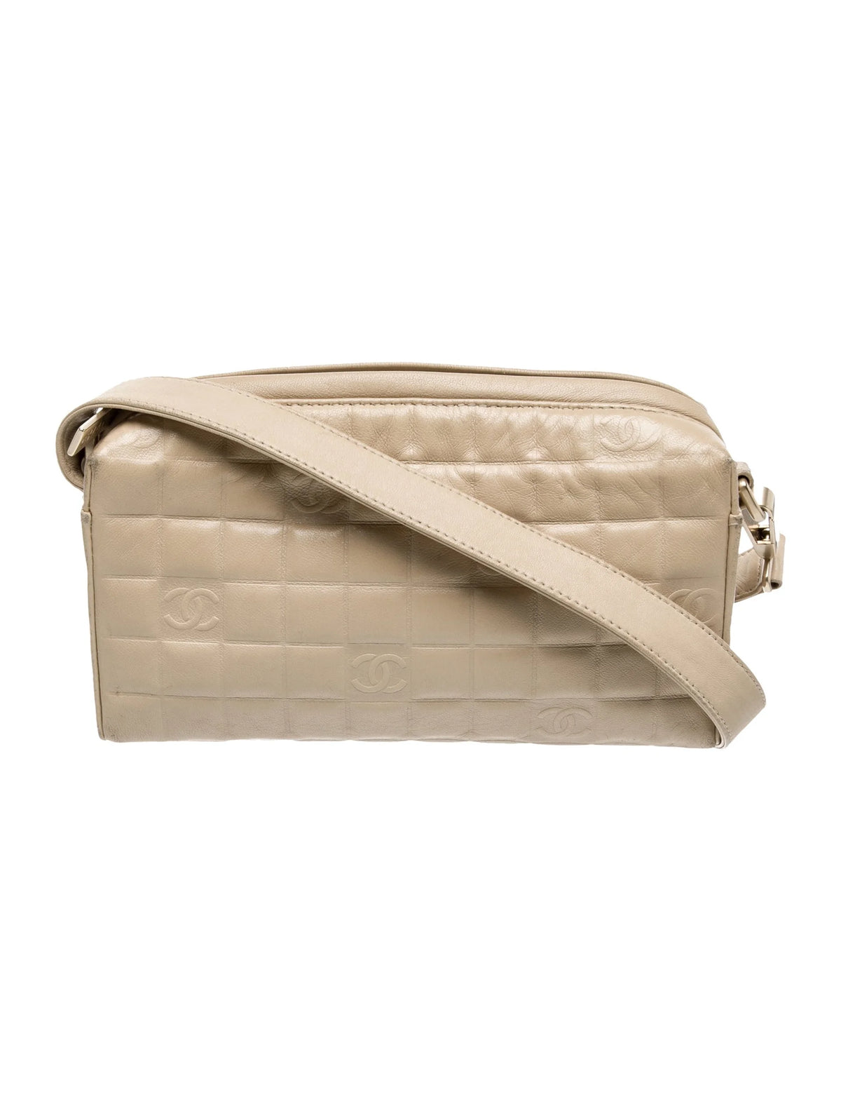 Chanel Tan Chocolate Bar Shoulder Bag