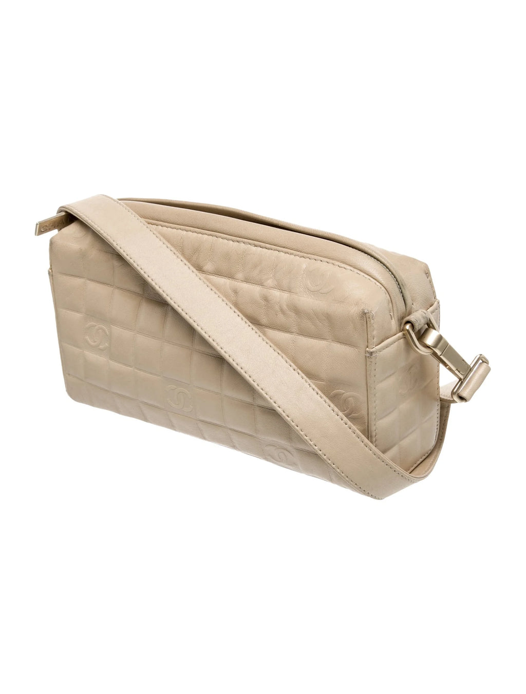 Chanel Tan Chocolate Bar Shoulder Bag