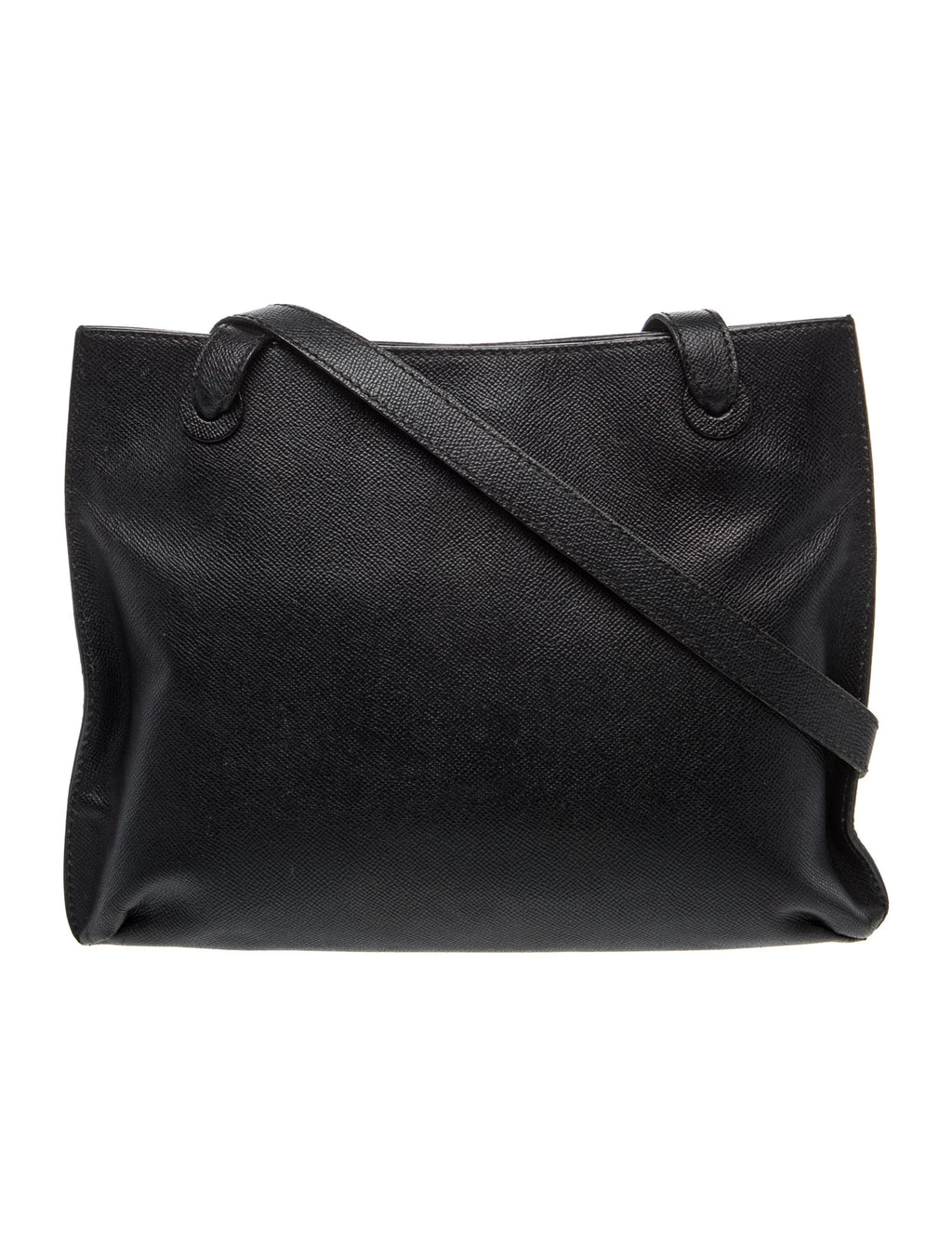Chanel Black Leather Embossed Tote