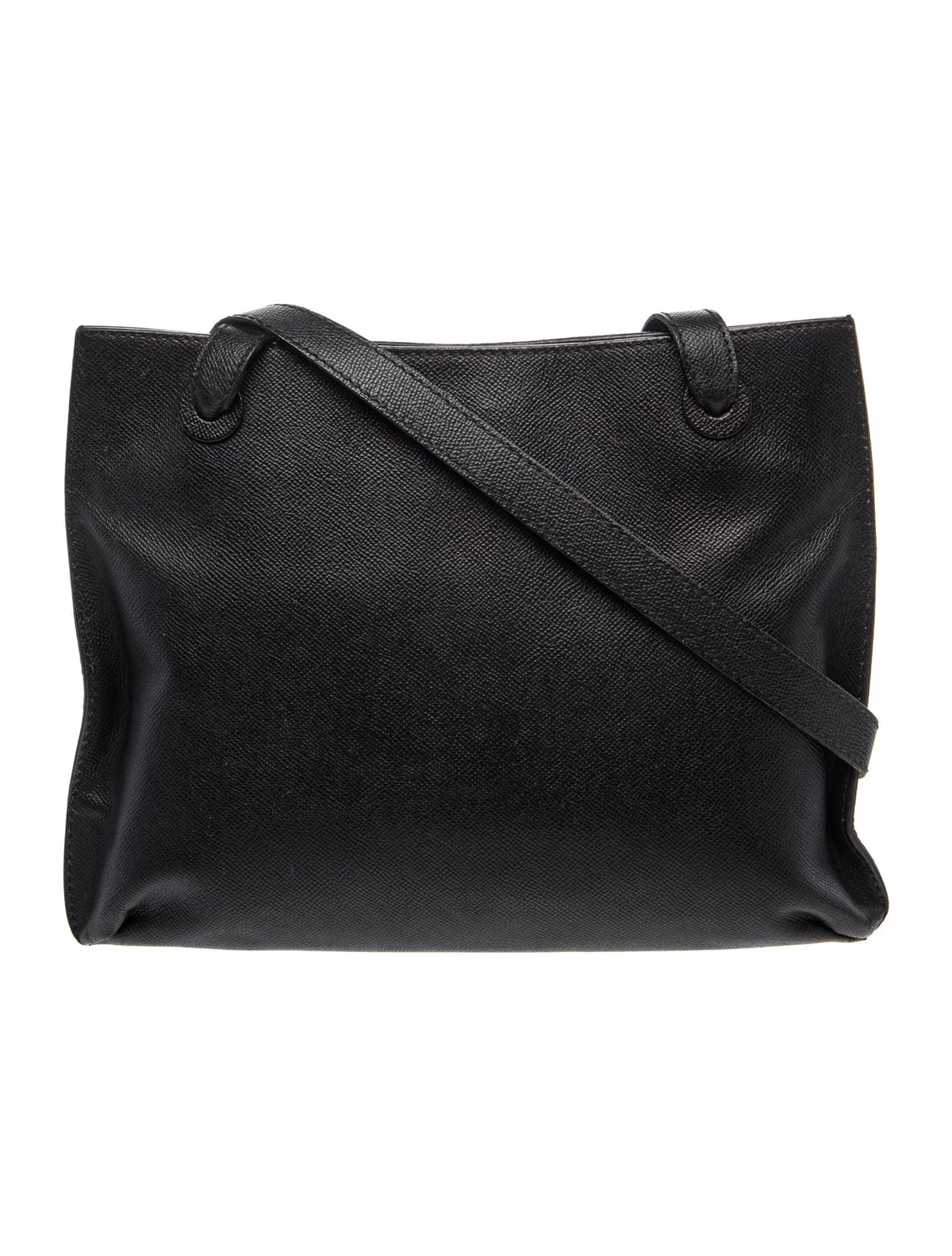 Chanel Black Leather Embossed Tote