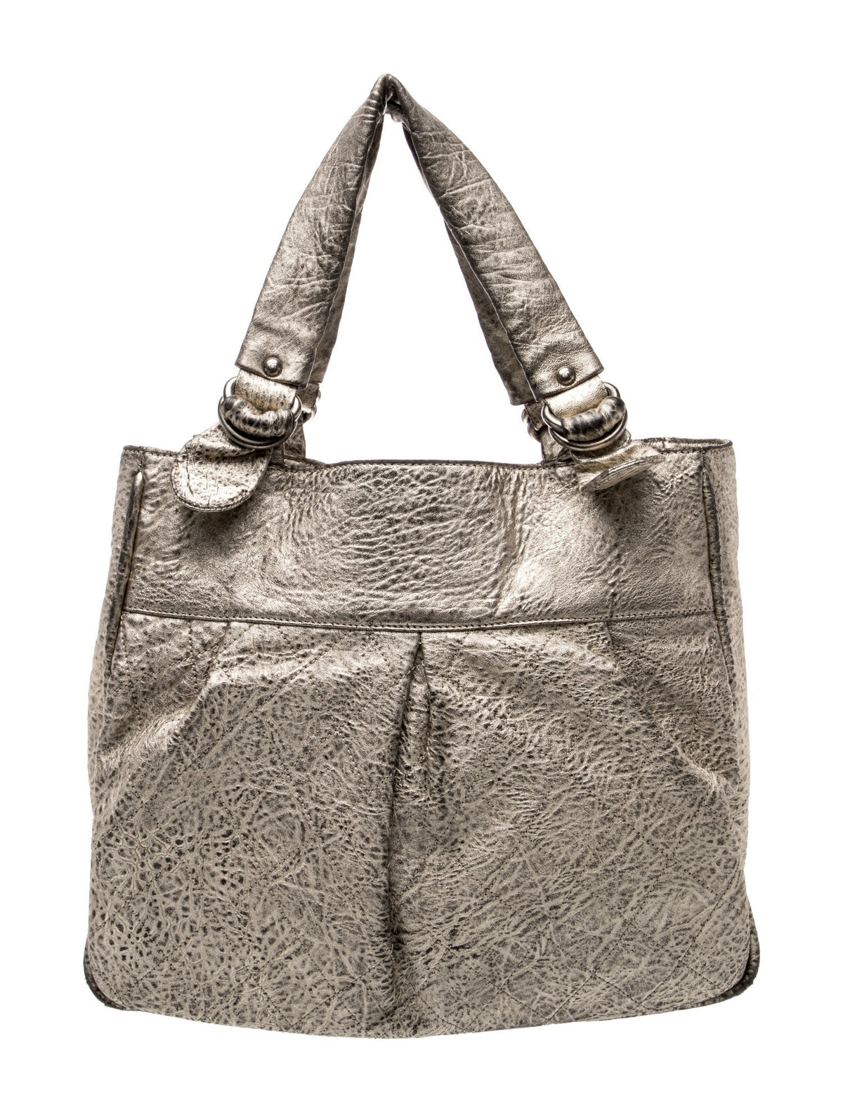 Chanel Gold Metallic Leather Le Marais Tote back