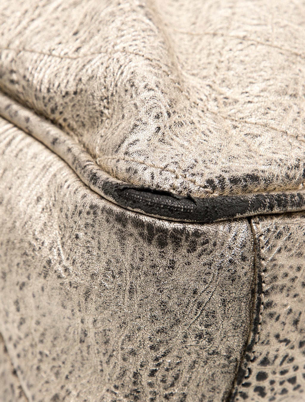 Chanel Gold Metallic Leather Le Marais Tote corner detail