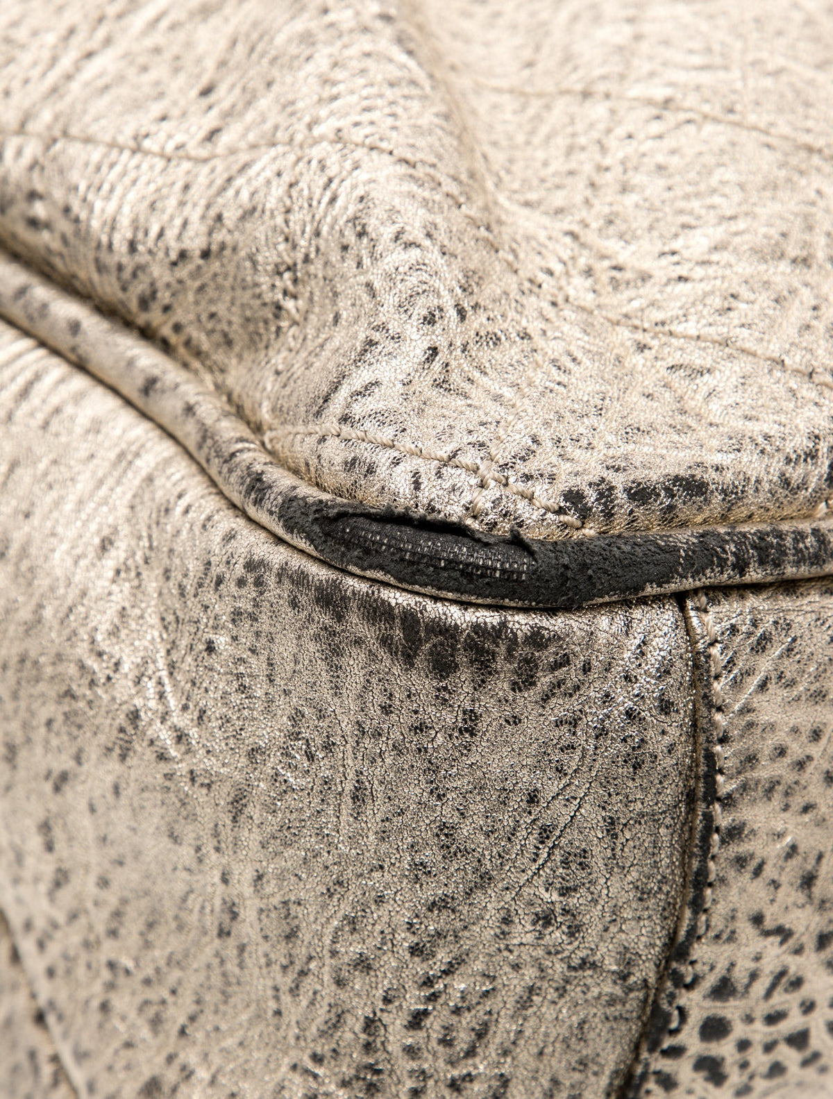 Chanel Gold Metallic Leather Le Marais Tote corner detail