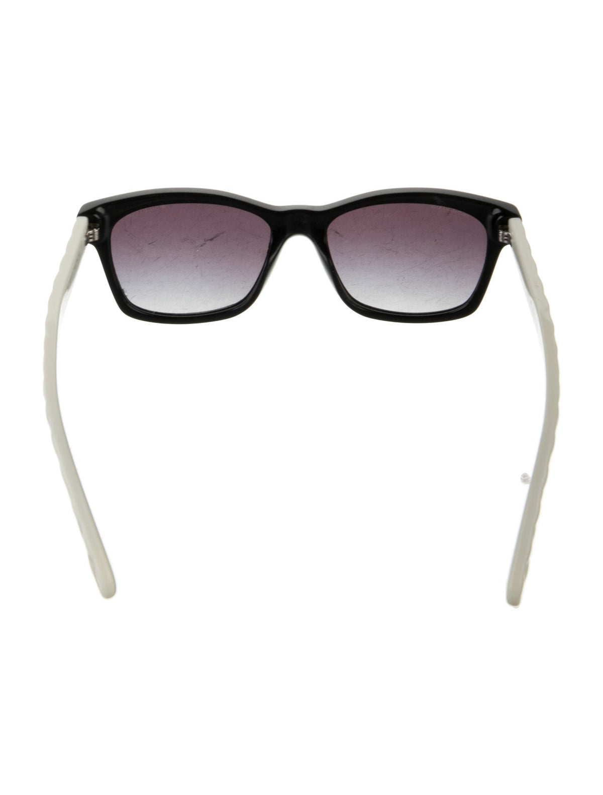Chanel Black Quilted CC Wayfarer Sunglasses back