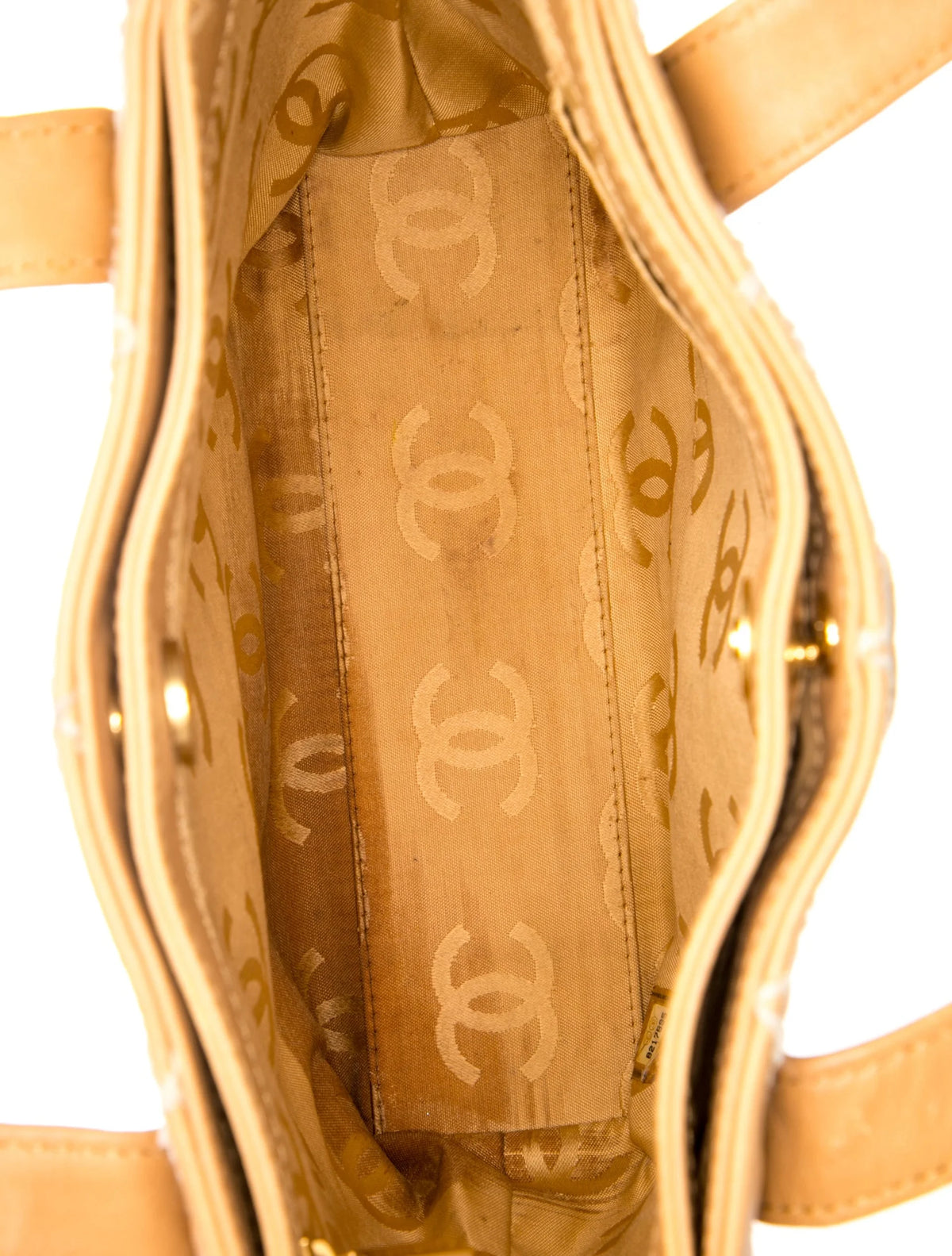 Chanel Tan Contrast Stitched Handbag
