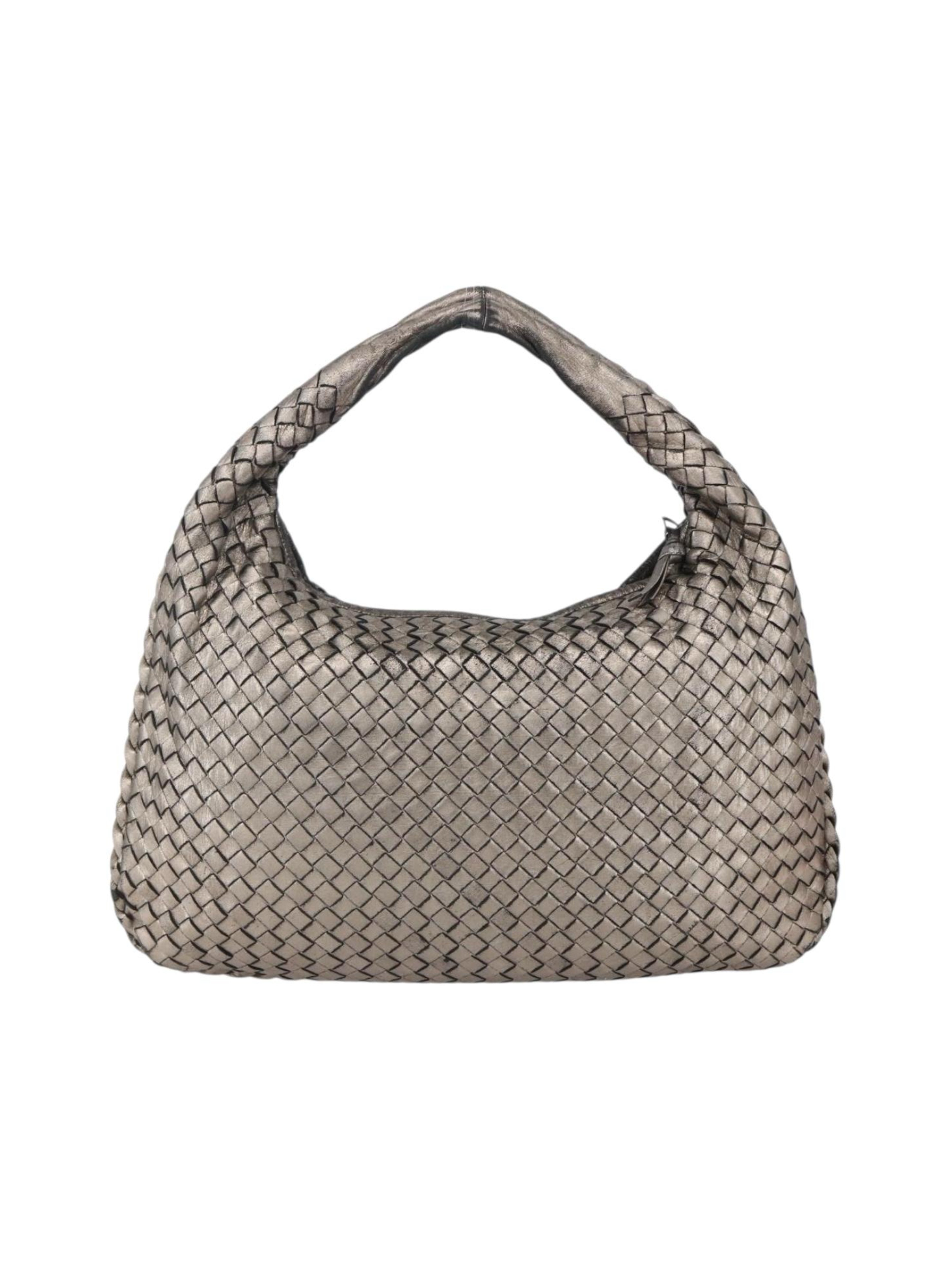Bottega Veneta Gunmetal Hobo Bag