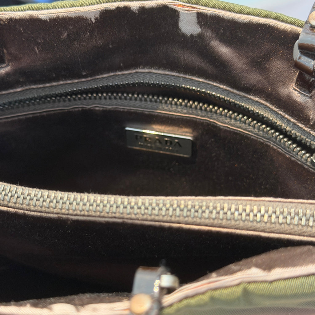 Prada Green Mini Nylon Handbag