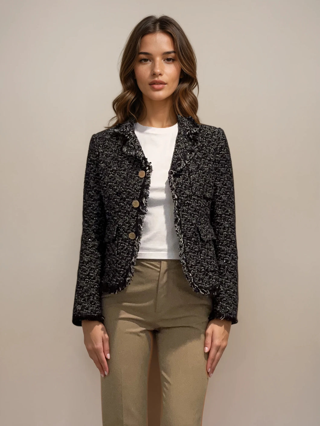 Escada Navy Tweed Jacket