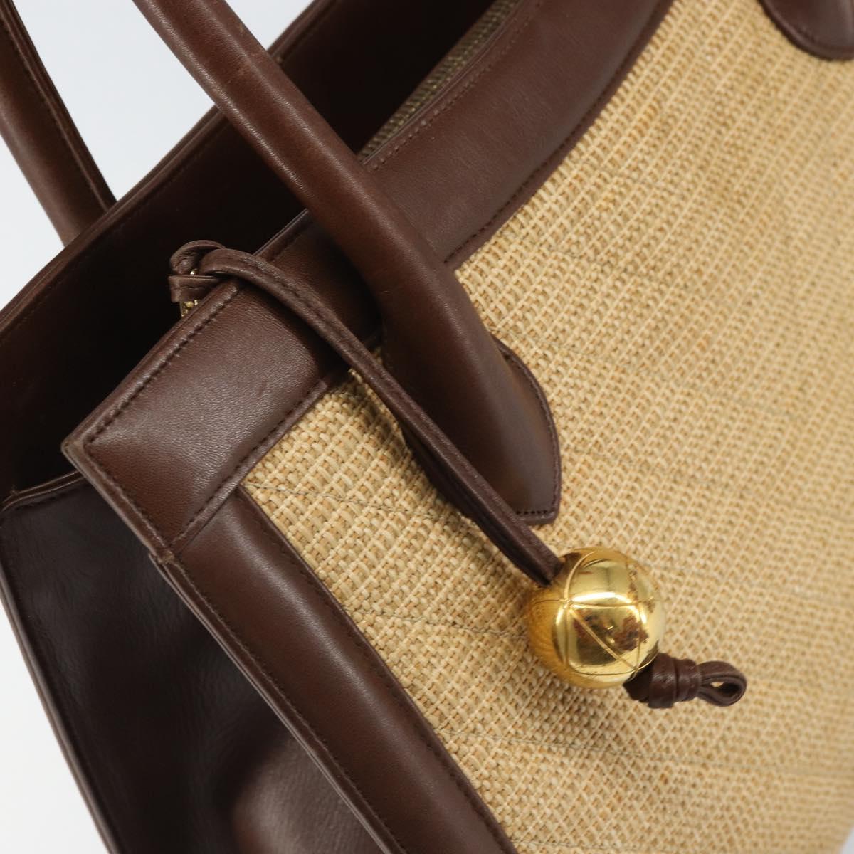 Chanel Raffia and Leather Handbag