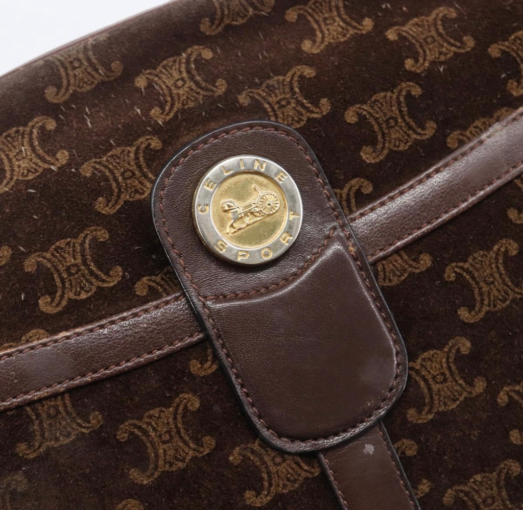 Celine Brown Suede Shoulder Bag