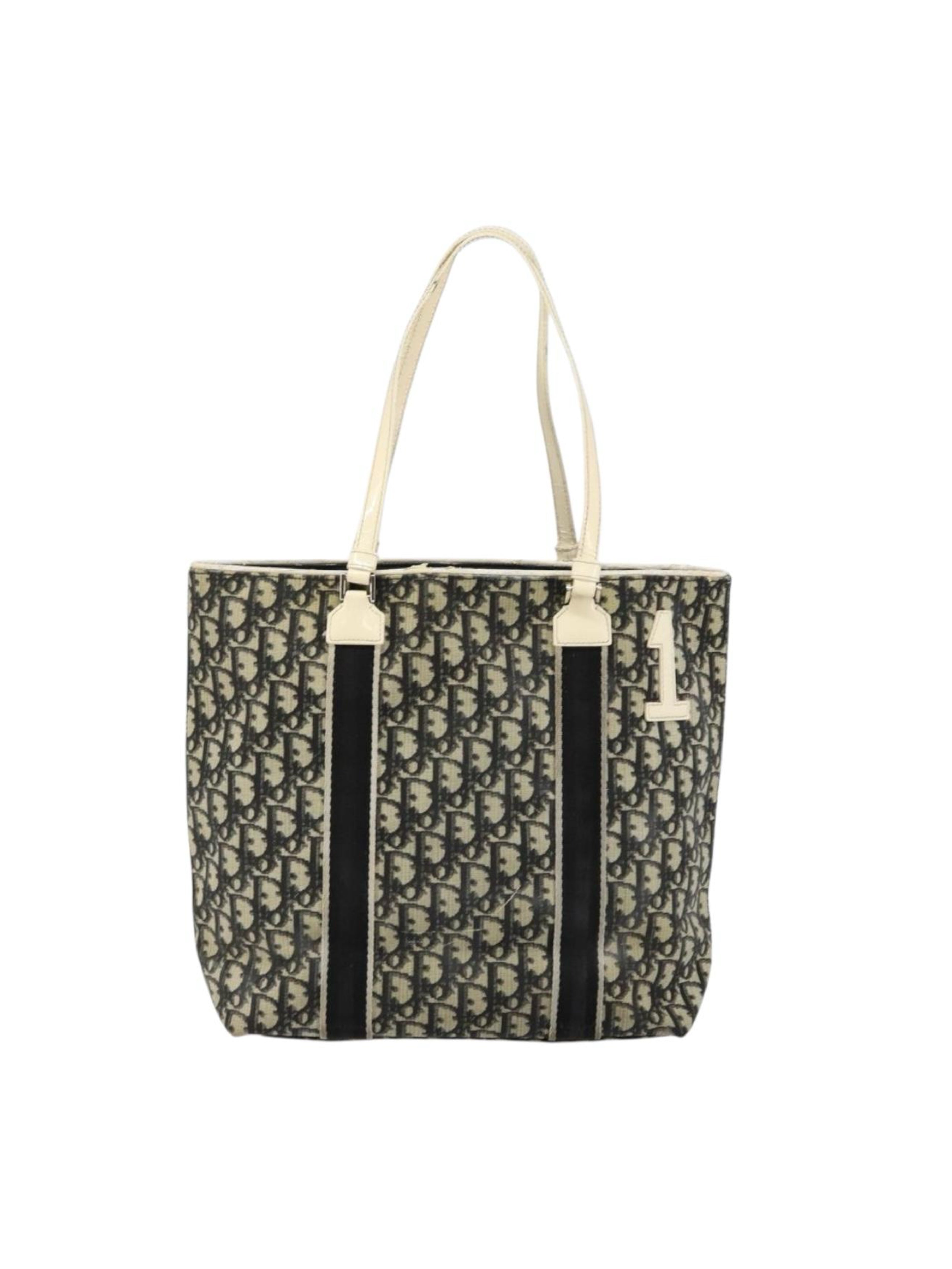 Dior Navy Canvas Trotter Bag