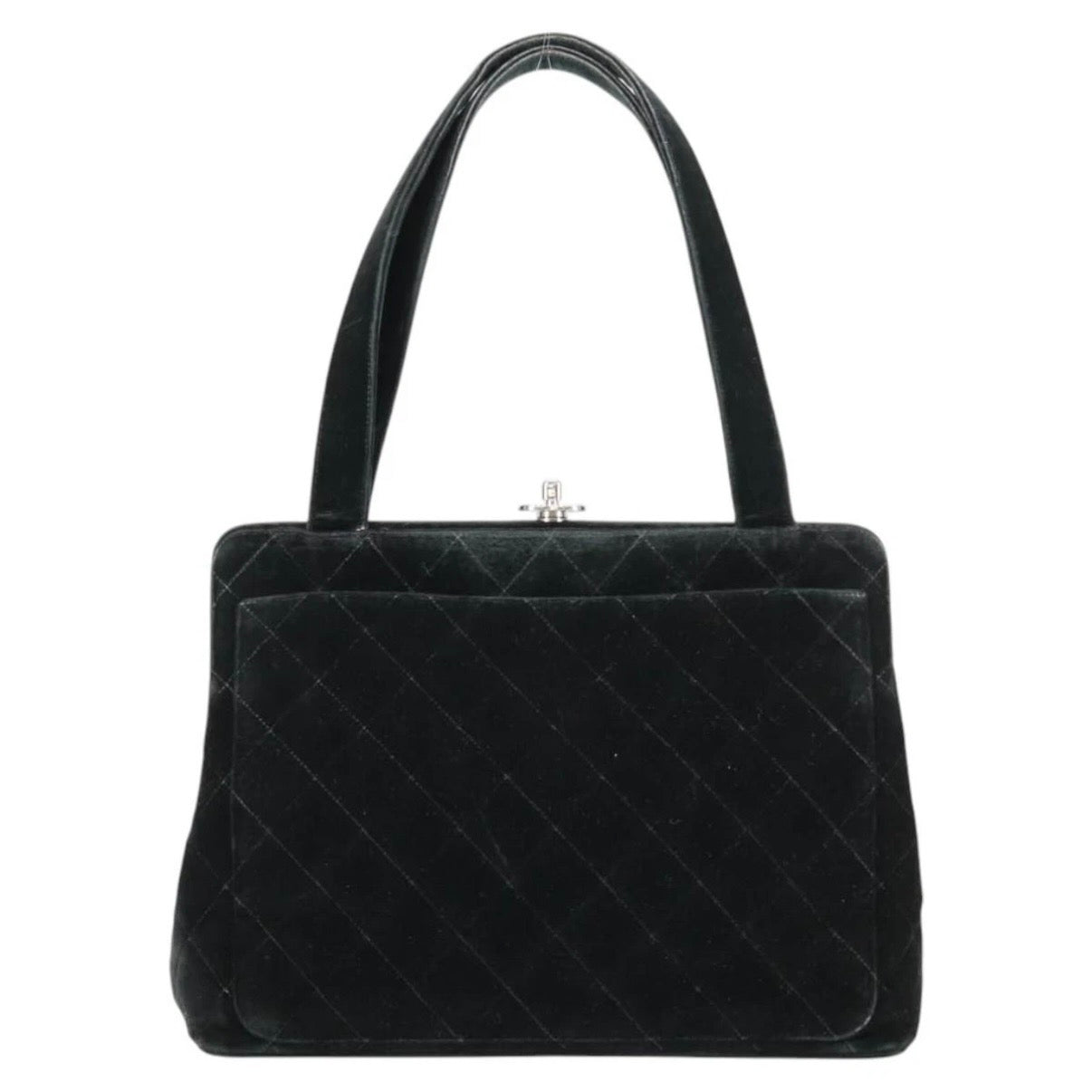 Chanel Black Velvet Handbag