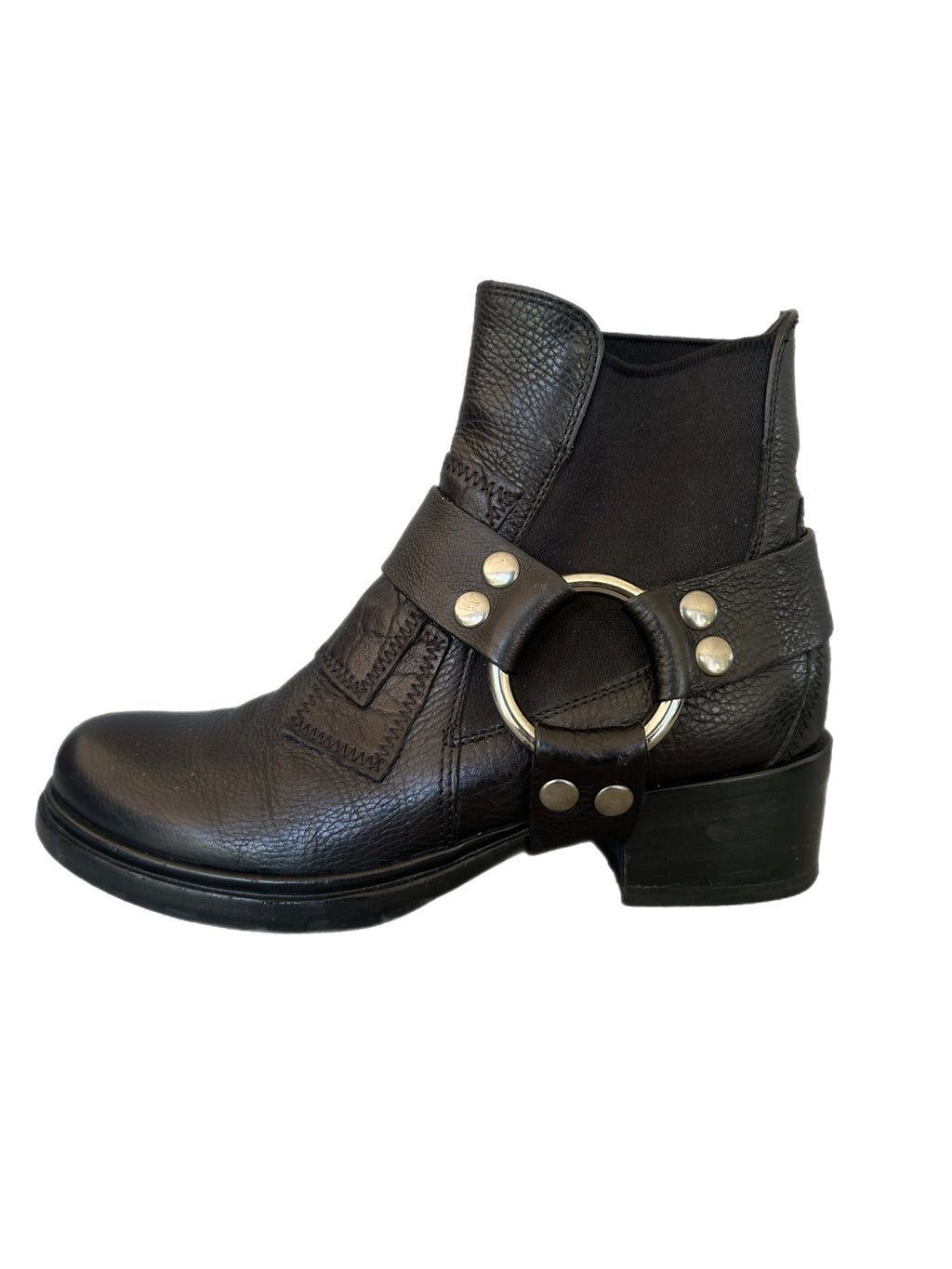 Miu Miu Leather Buckle Boots