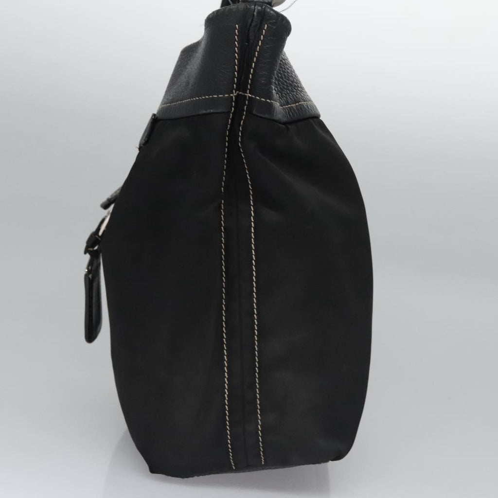 Prada Black Nylon and Leather Hobo Bag