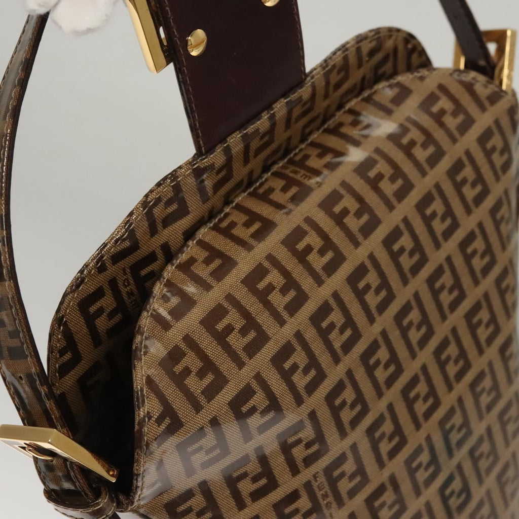 Fendi Brown Zucchino Patent Baguette