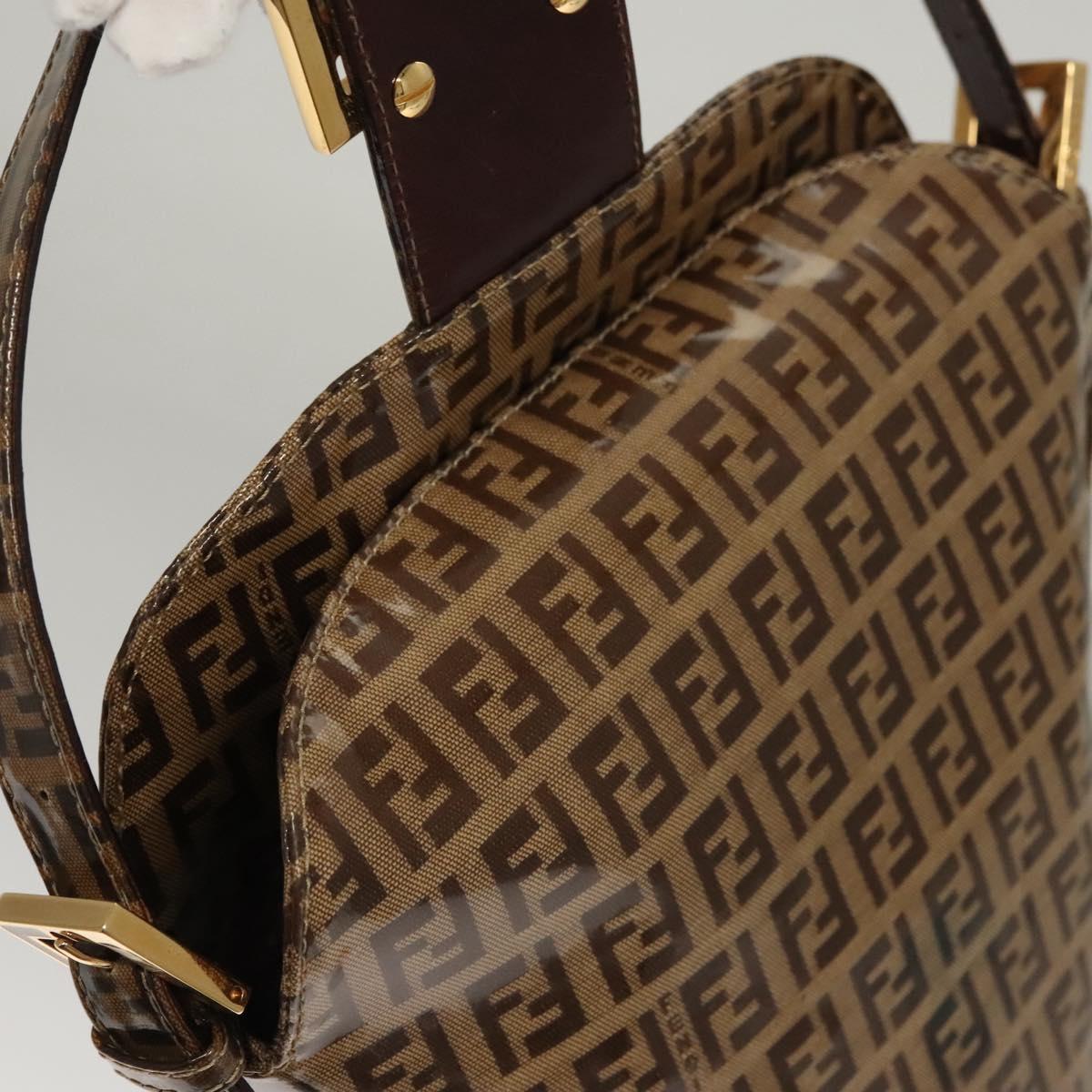 Fendi Brown Zucchino Patent Baguette