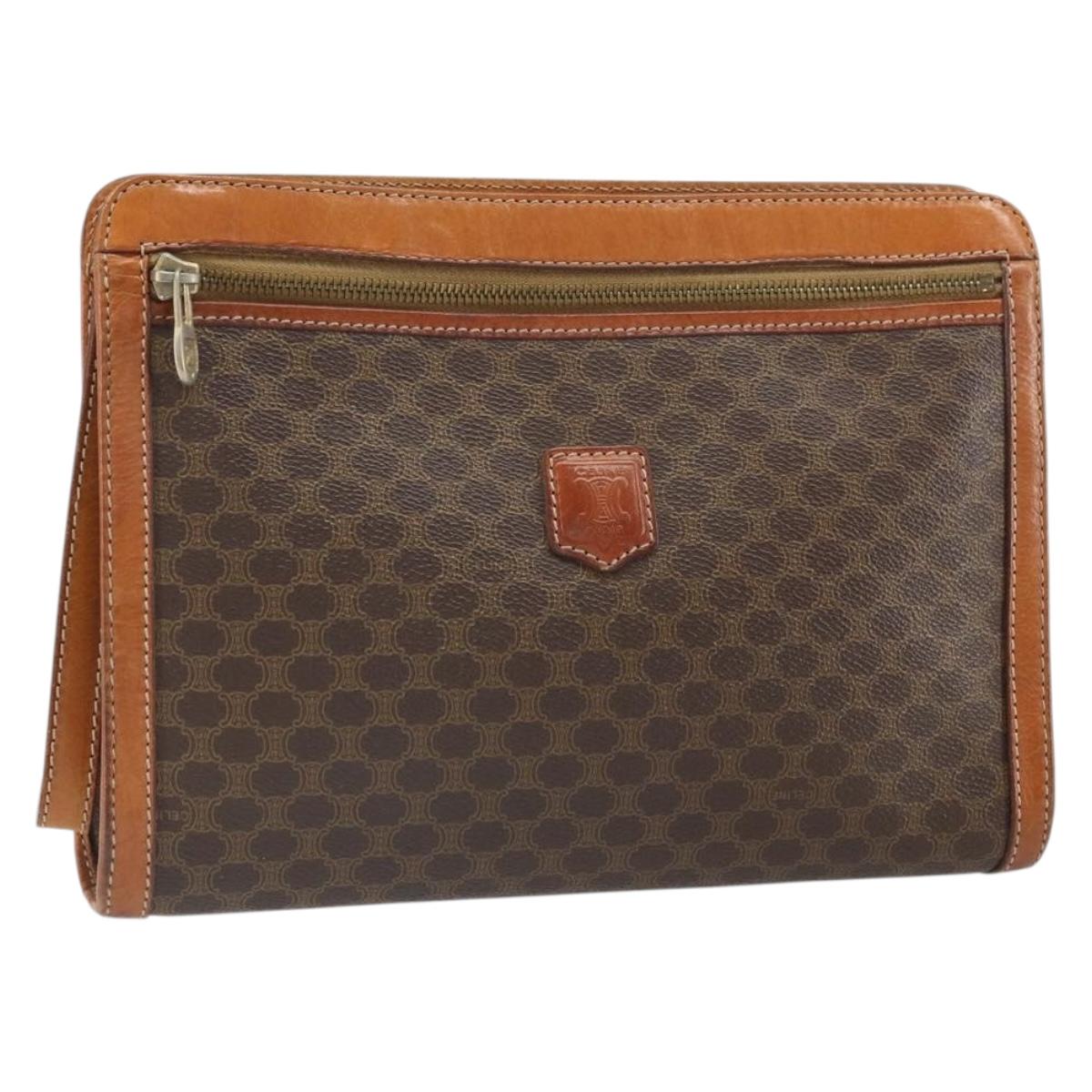Celine Brown Macadam Clutch