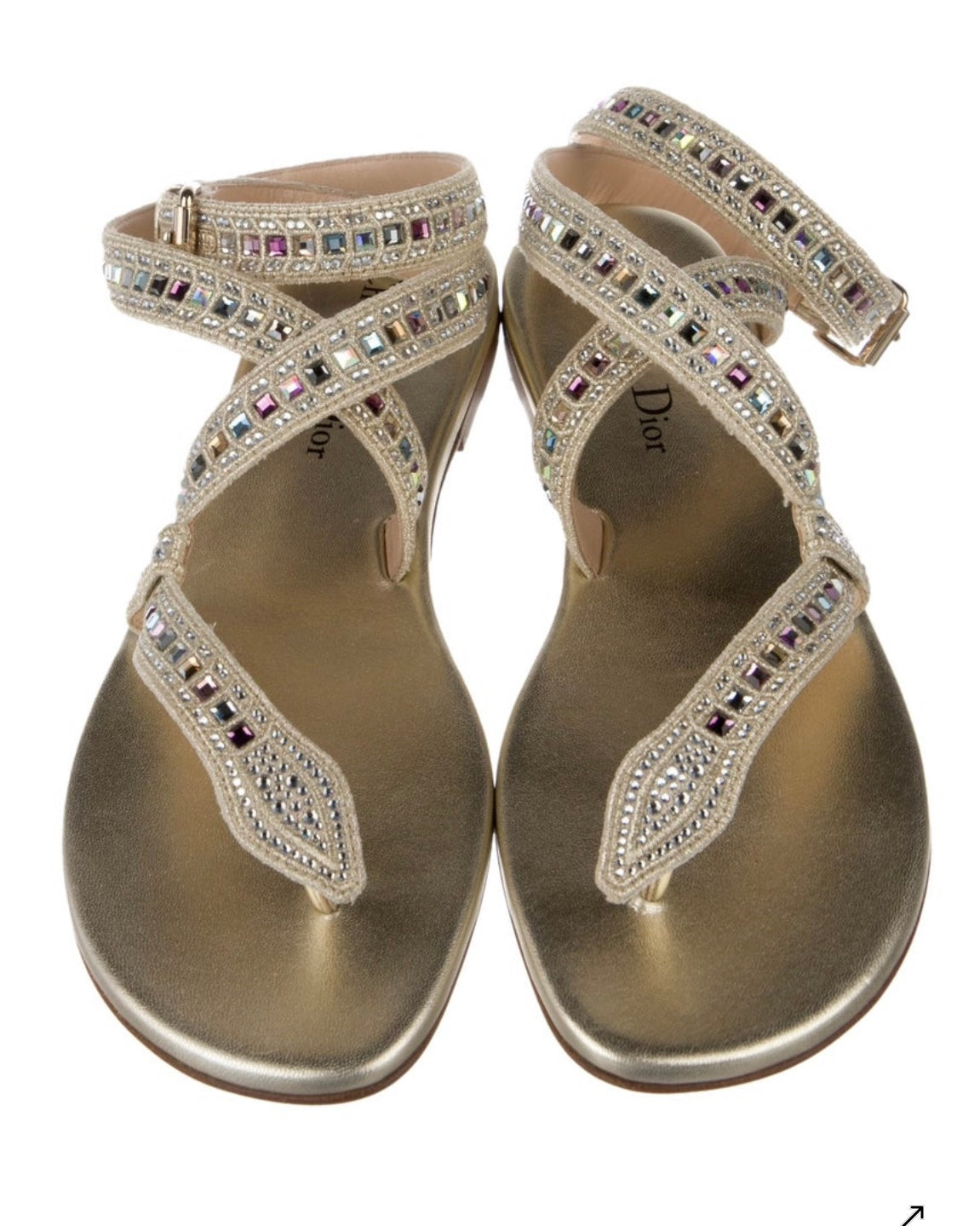 Dior Snake Tie Up Sandals