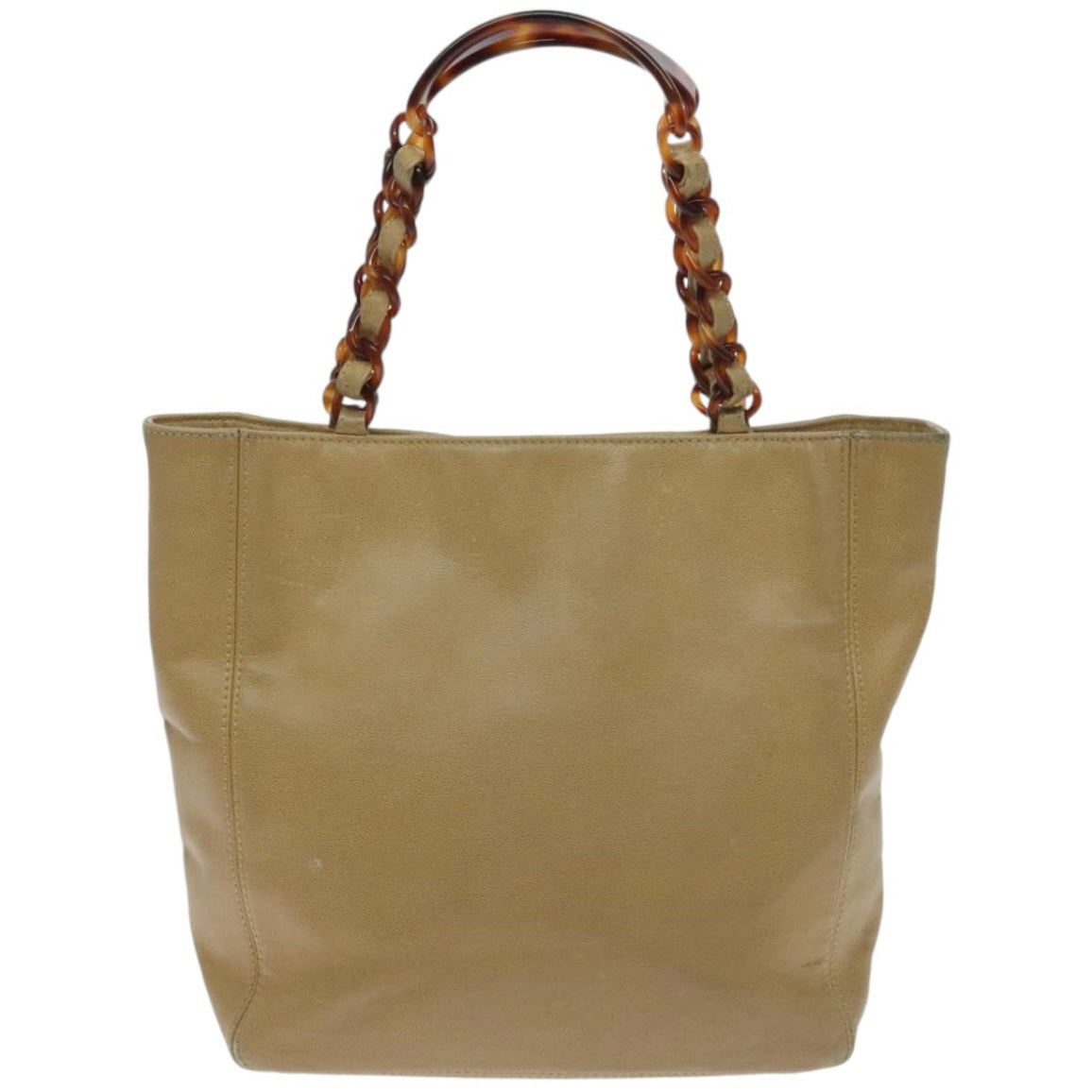 Chanel Tan Leather and Tortoise Tote