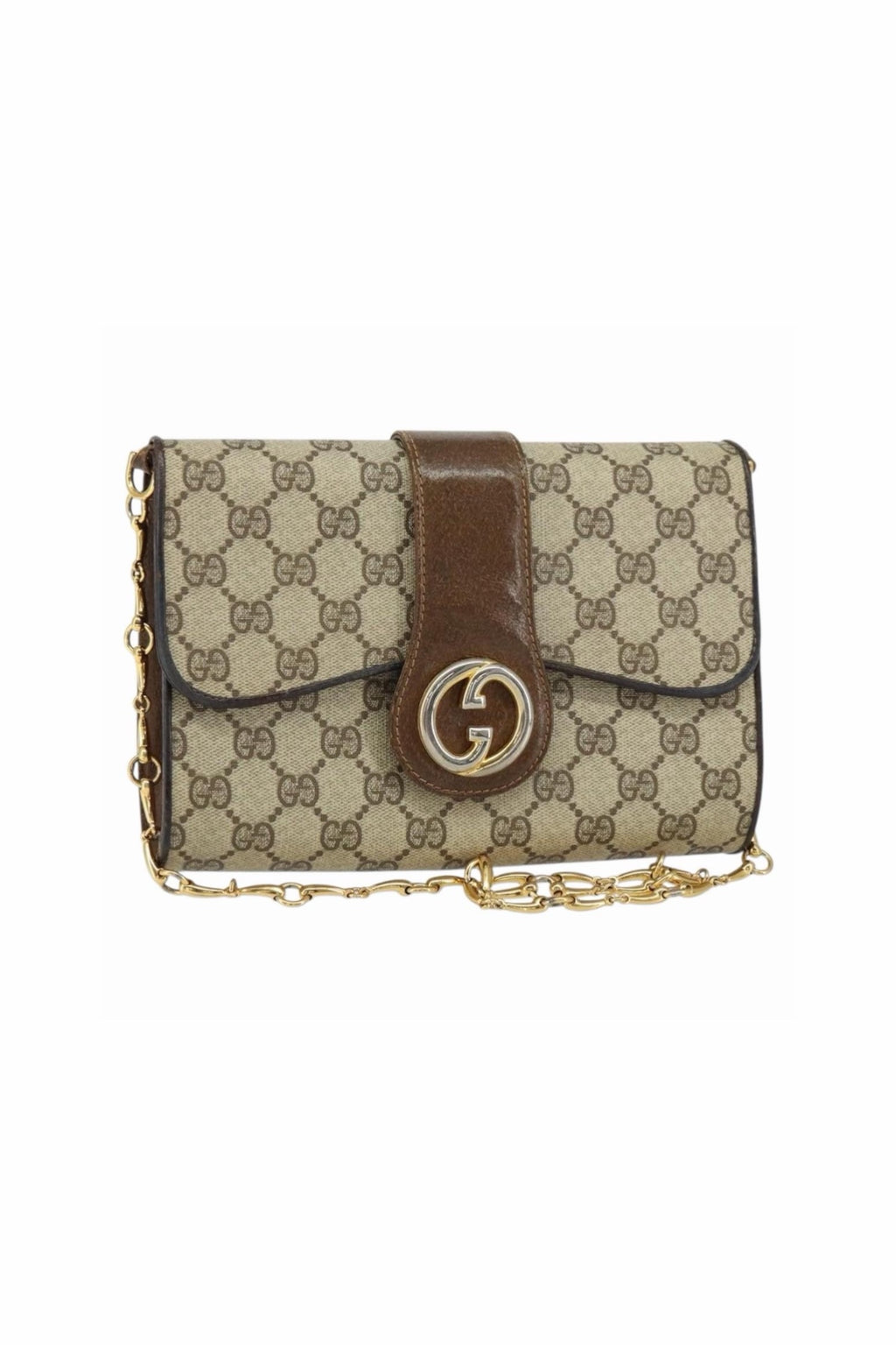 Gucci Brown Monogram Shoulder Bag