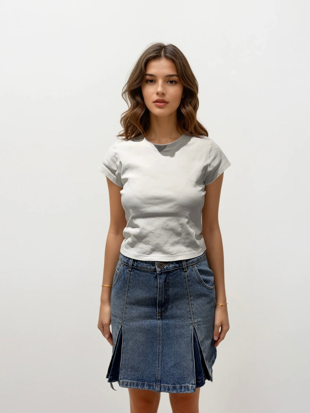 Balmain Denim Mini Skirt