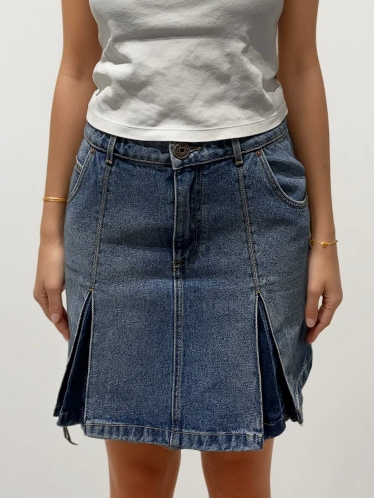 Balmain Denim Mini Skirt