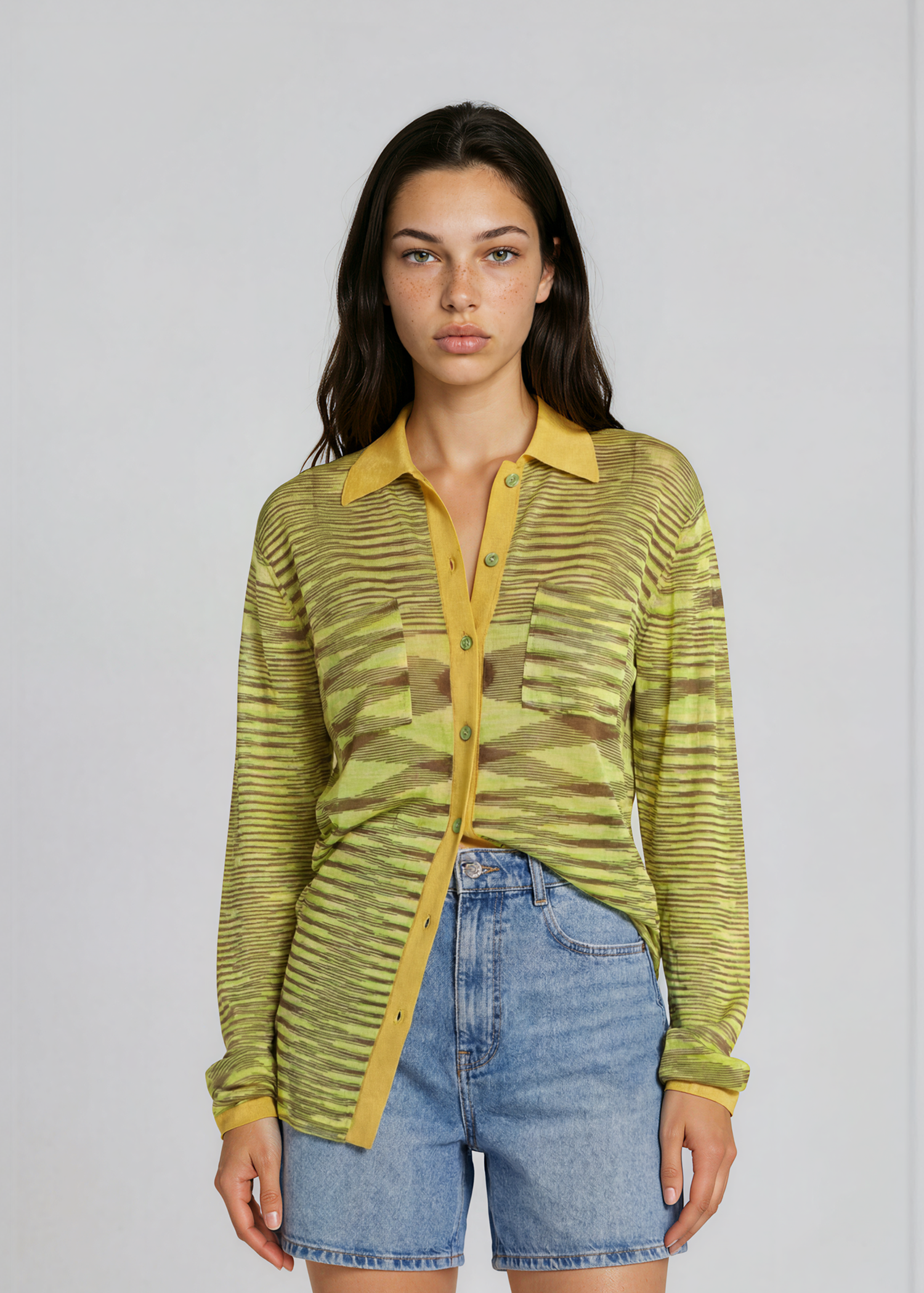 Missoni Green Printed Button Down