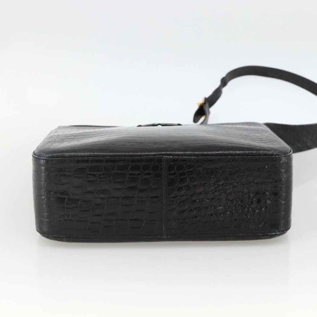 Ferragamo Black Leather Shoulder Bag