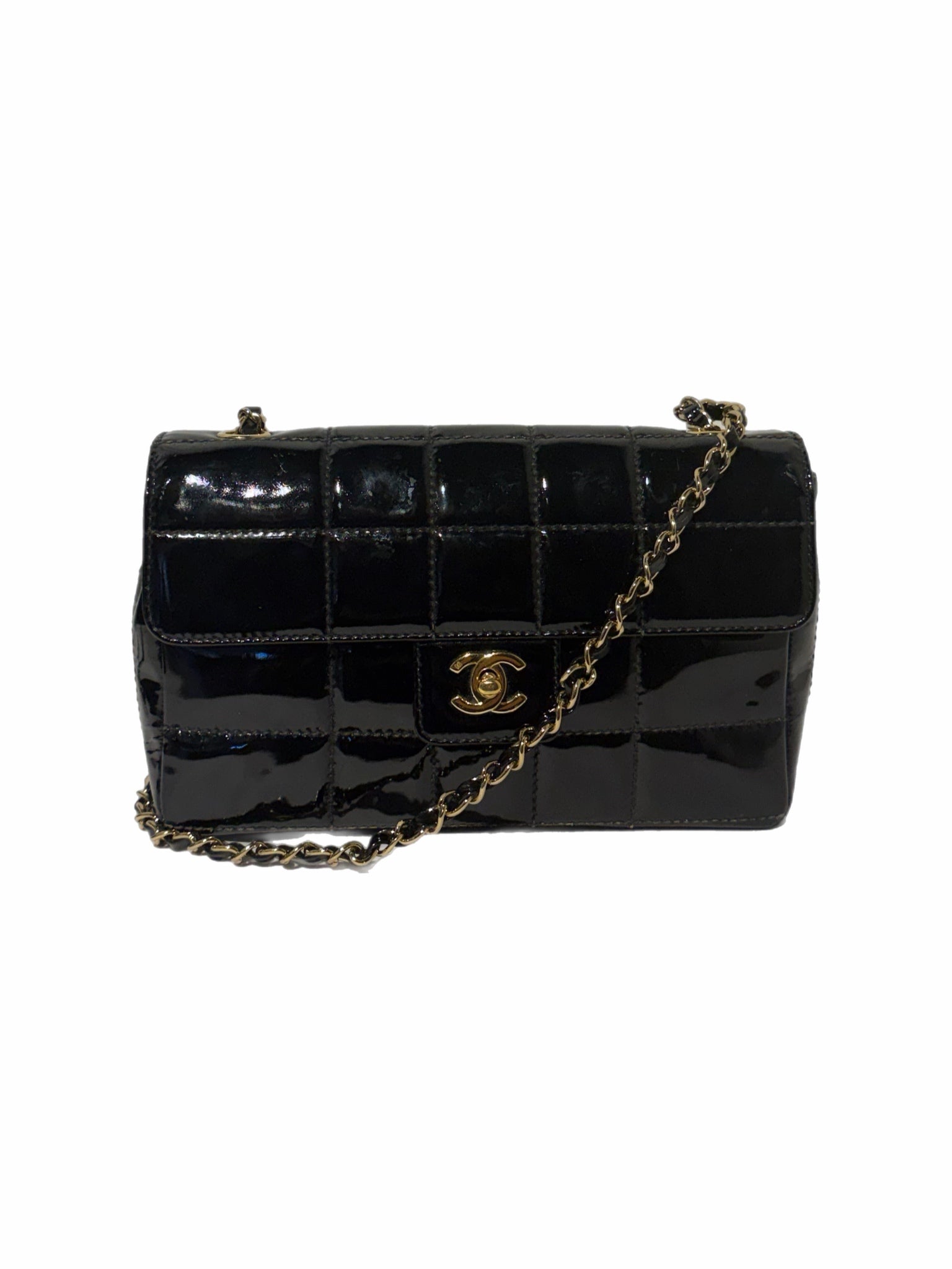 Chanel Black Patent Flap Bag
