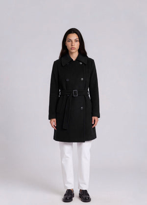 Jil Sander Navy Belted Coat