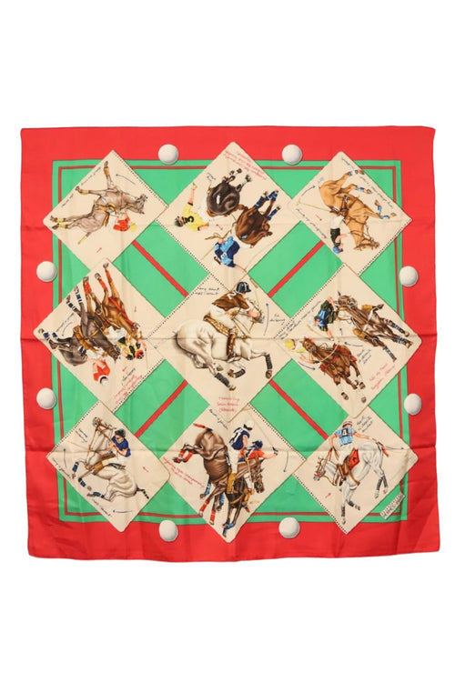 Hermès Red and Green Scarf