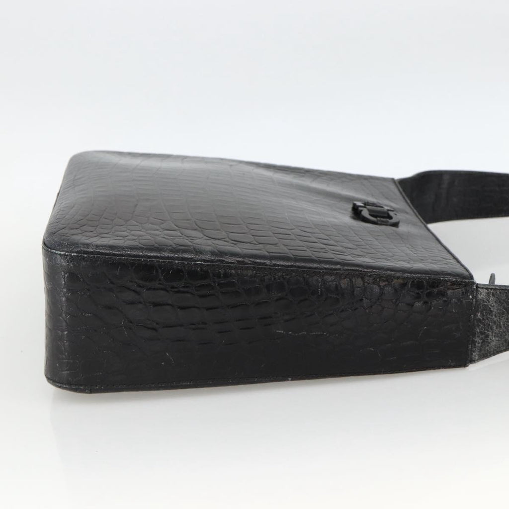 Ferragamo Black Leather Shoulder Bag