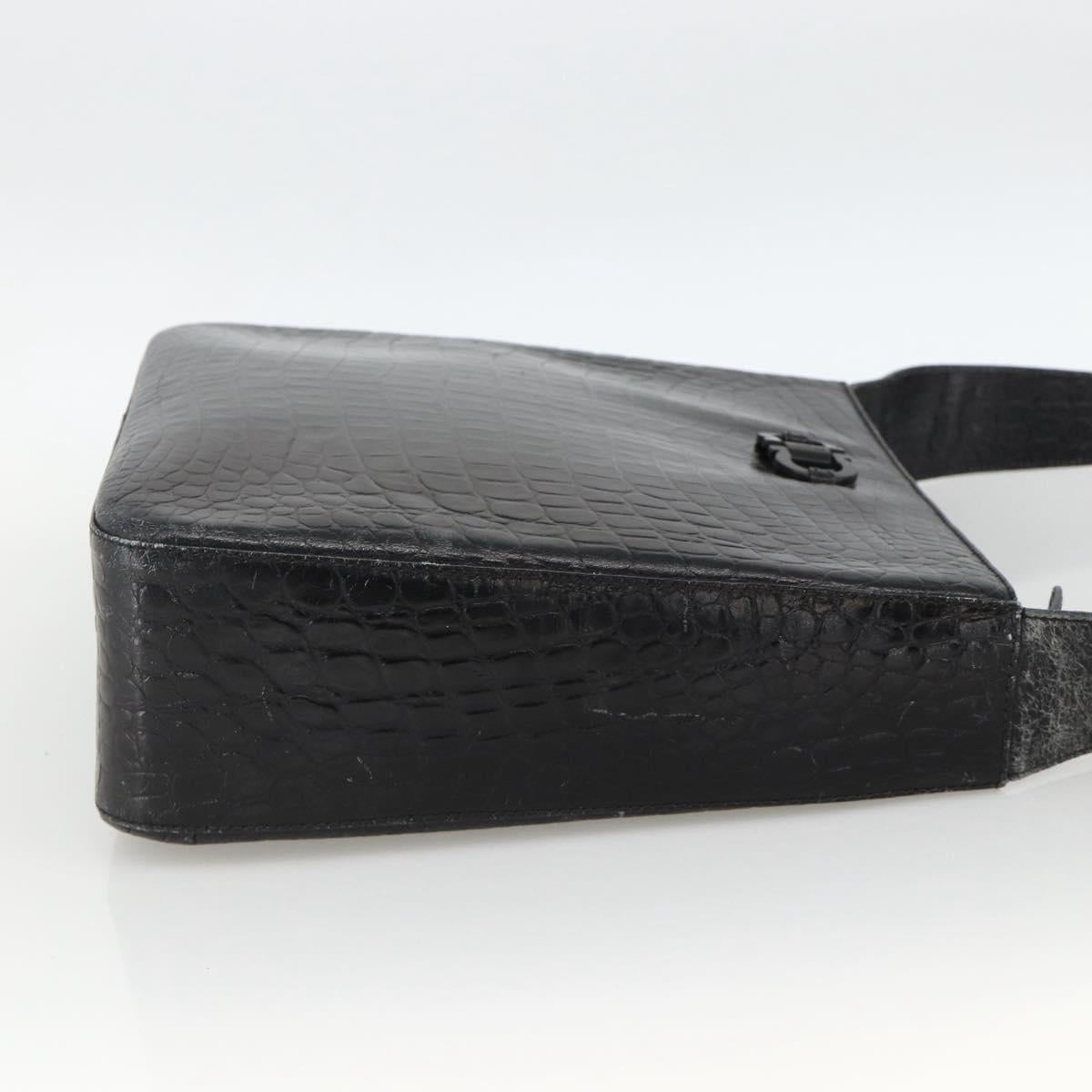 Ferragamo Black Leather Shoulder Bag