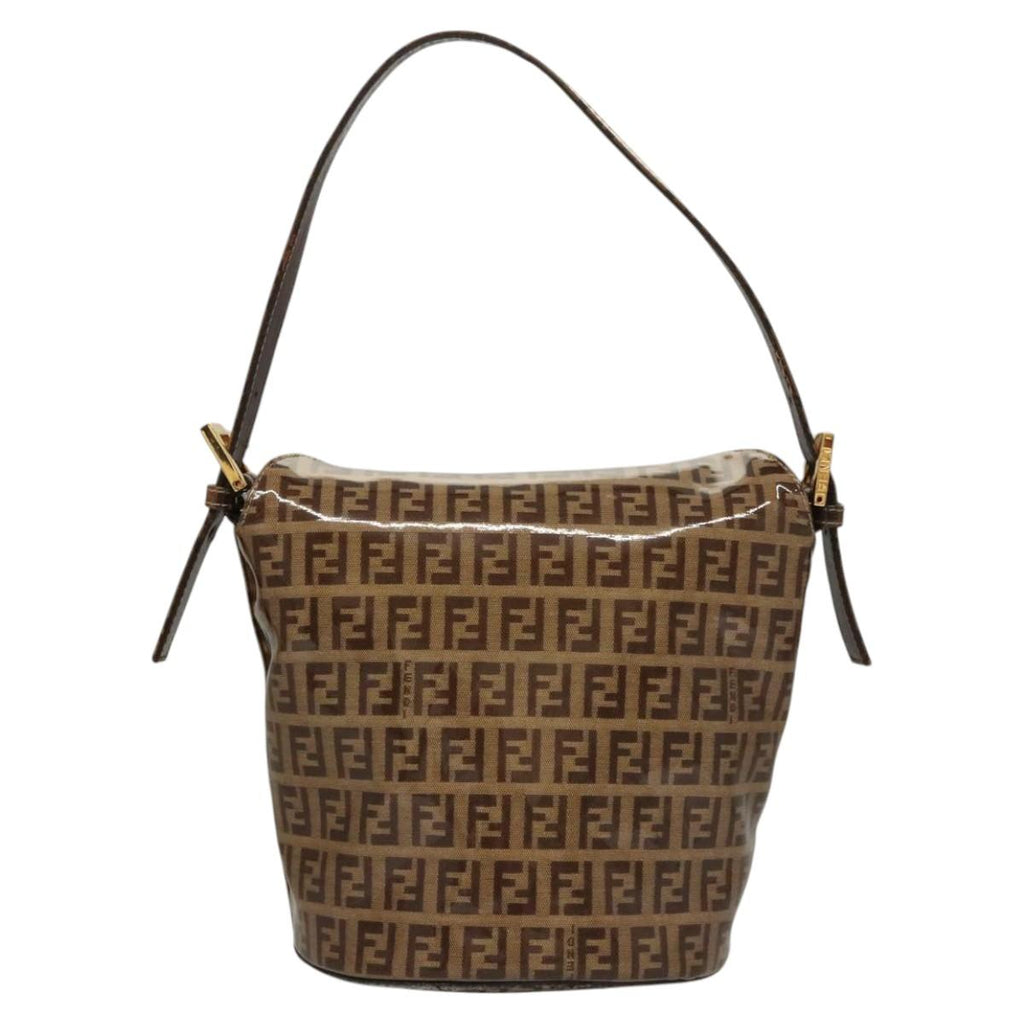 Fendi Brown Zucchino Patent Baguette