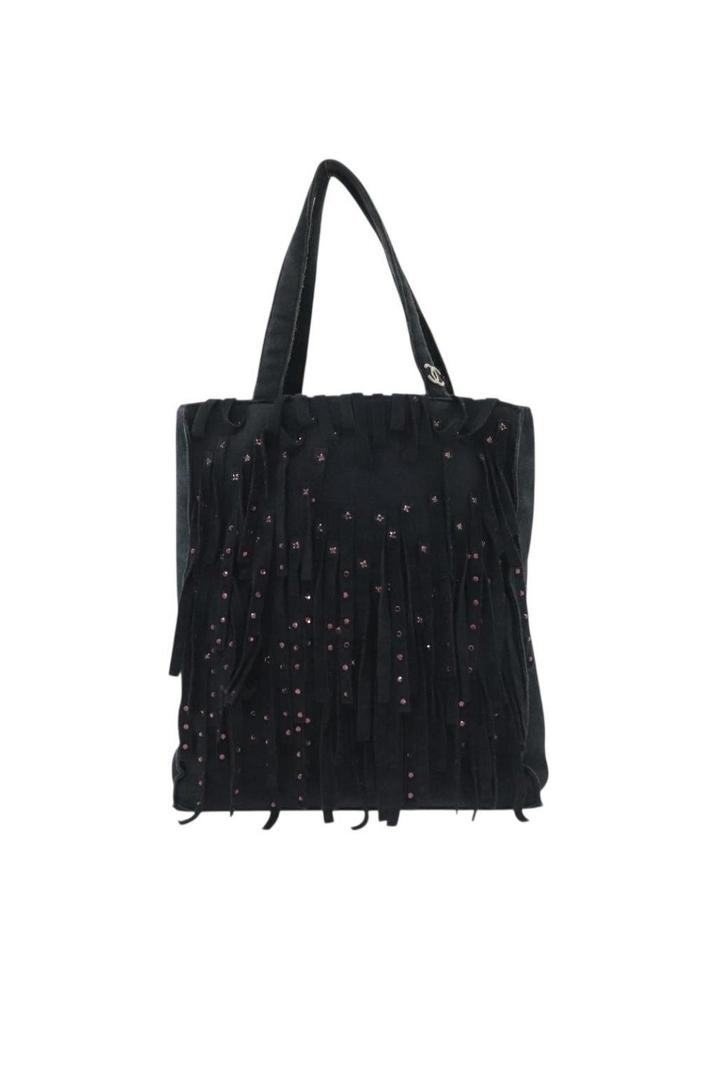 Chanel Navy Suede Fringe Tote